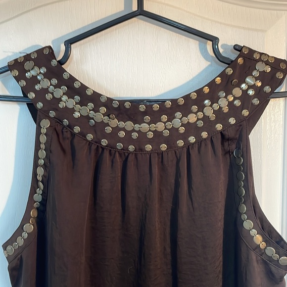 Alfani Chocolate Brown embellished sheath Dress (M) - Picture 11 of 11